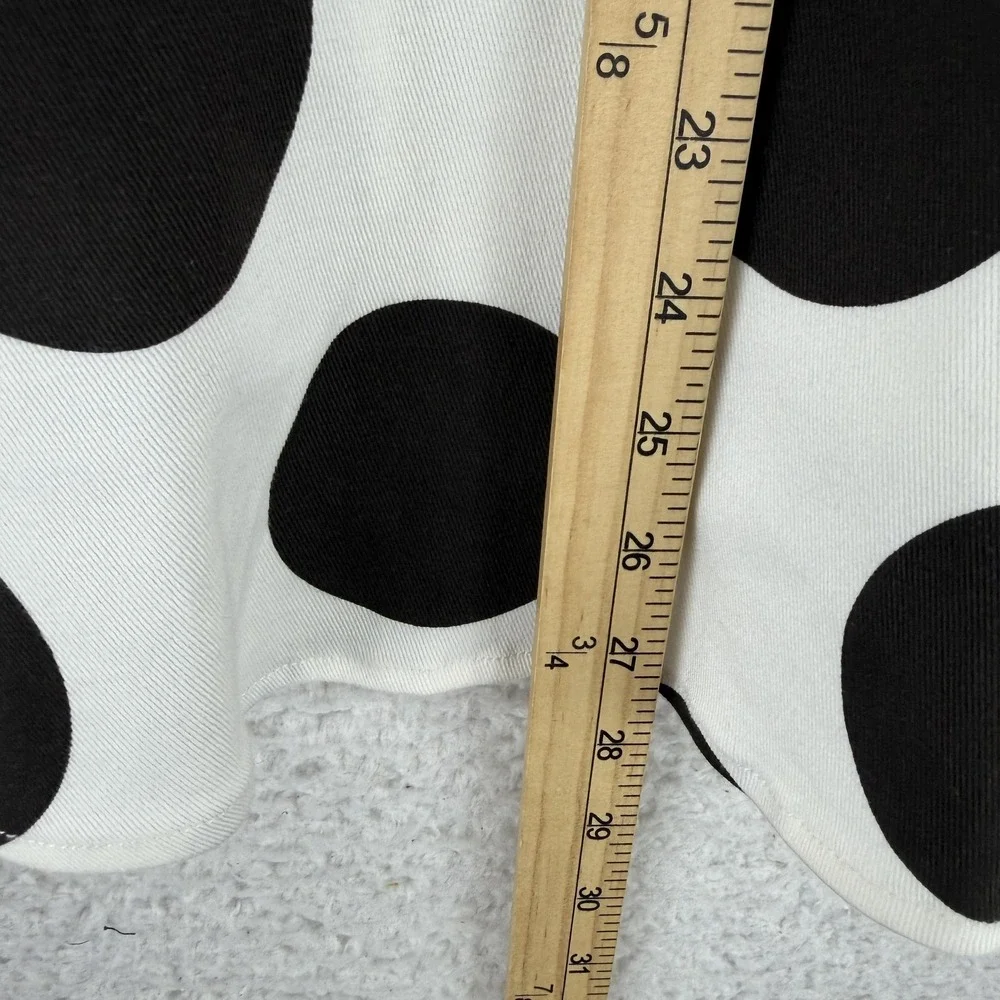 Maeve Skirt Womens 4 White Polka Dot Trumpet Ruffle Hem Knee Anthropologie Boho
